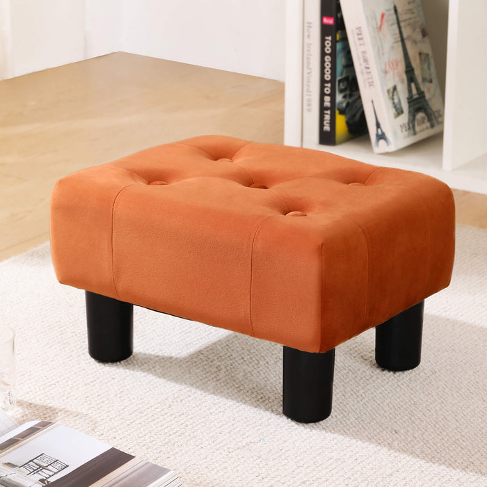 Luebbers Velvet Foot Stool