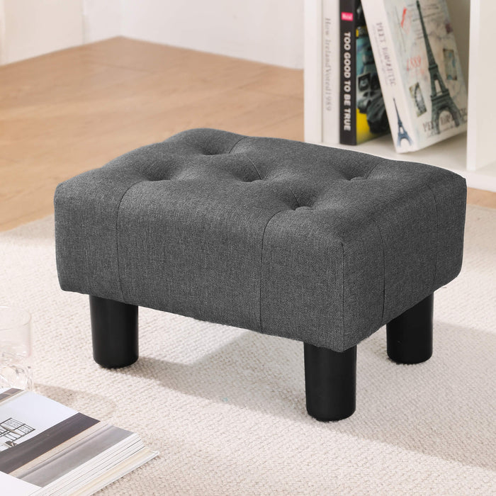 Luebbers Velvet Foot Stool