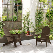 coffee brown adirondack chair with cup holder