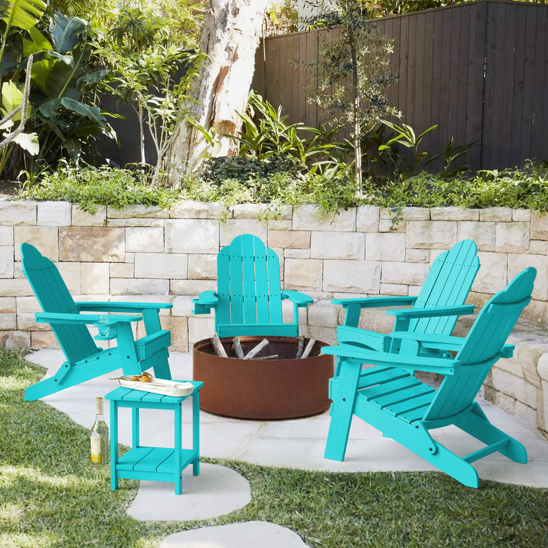 Miranda Foldable Adirondack Chairs with Cup Holders