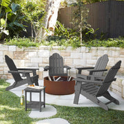 grey adirondack chair with cup holder