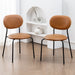 modern faux leather dining chairs set of 2 for dining room