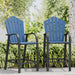 blue outdoor bar stool adirondack style set of 2
