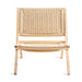 Wood & Rattan Woven Accent Chair Folding Rope Living Room Cuba Lounge Chair