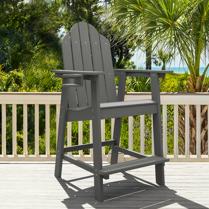 grey adirondack tall chair for patio