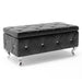 black tufted storage ottman bench for bed room