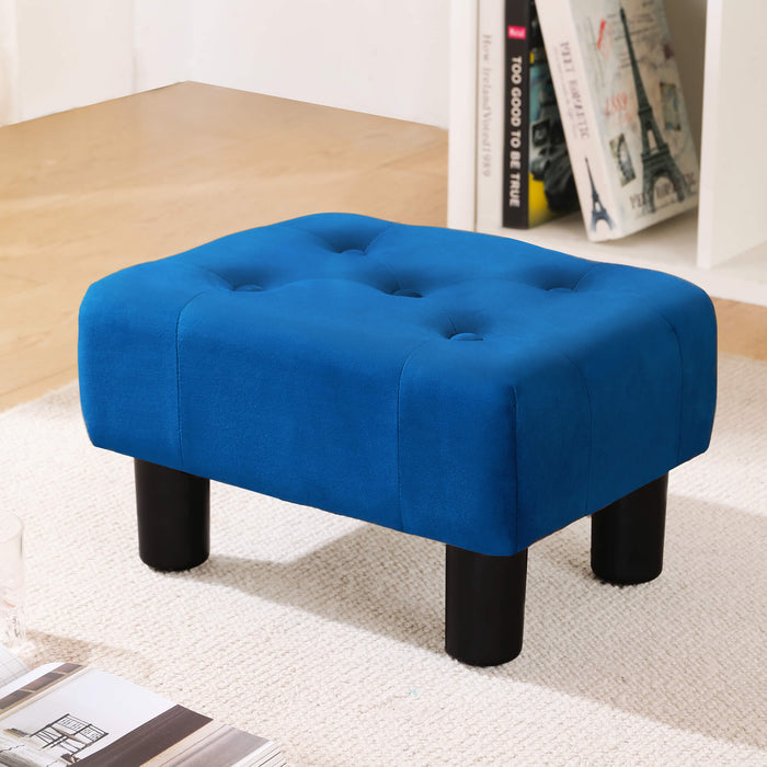 Luebbers Velvet Foot Stool