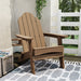 brown adirondack chair with cup holder