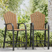 brown outdoor bar stool adirondack style set of 2