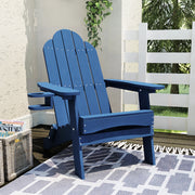 blue adirandack chair with cup holder