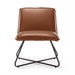 red brown faux leather modern accent chair near me