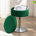 emerald green swivel vanity stool height adjustable with storage space