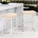 pink leather saddle bar stool set of 2