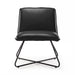 Upholstered black accent chair for living room