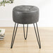 mid century grey vanity stool for living room