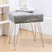 grey stool vanity