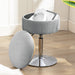 grey swivel vanity stool height adjustable 
