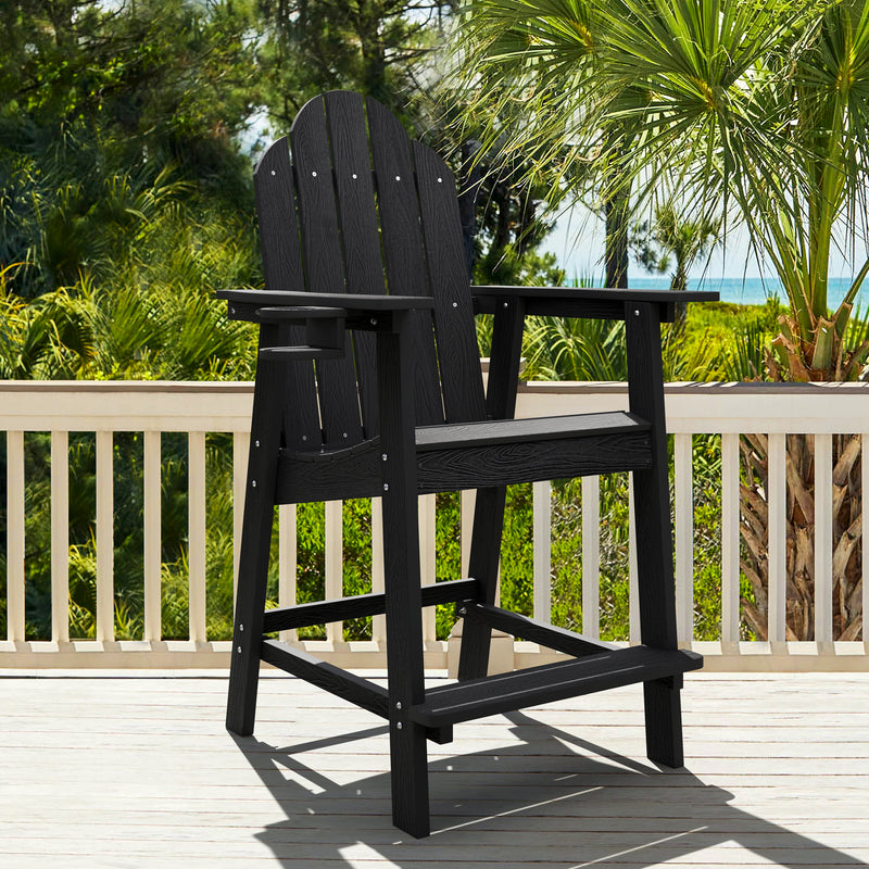 black bar height adirondack chair outdoor