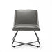 grey soft leather accent chair for living room