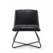 Upholstered black accent chair for living room