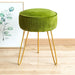 18 inch green pleated vanity stool