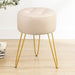 pink tufted vanity stool for living room
