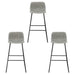 gray modern bar stools set of 3 counter height