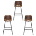 cognac modern bar stools set of 3 counter height
