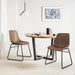modern red brown leather dining chair set of 2 for dining room
