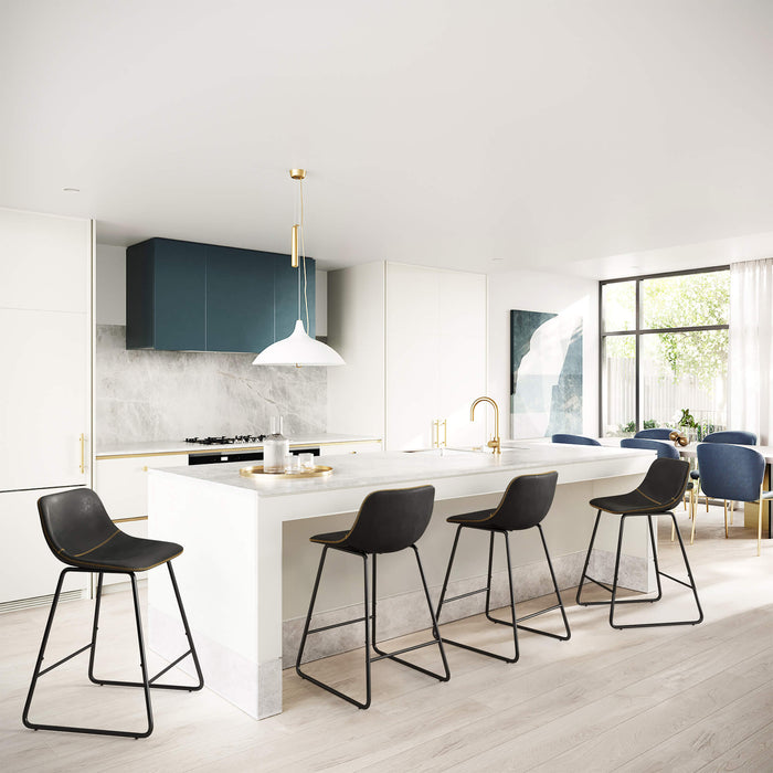 black modern bar stools set of 4 counter height