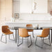 camel leather dining chair set of 4 for dining room