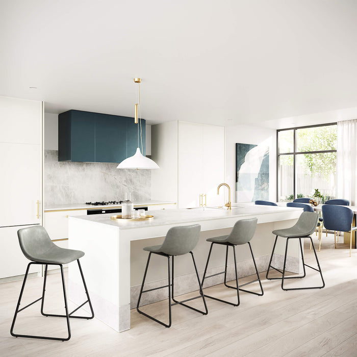 gray modern bar stools set of 4 counter height