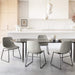 modern grey leather dining chair set of 4 for dining room