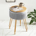 storage boho vanity stool for living room