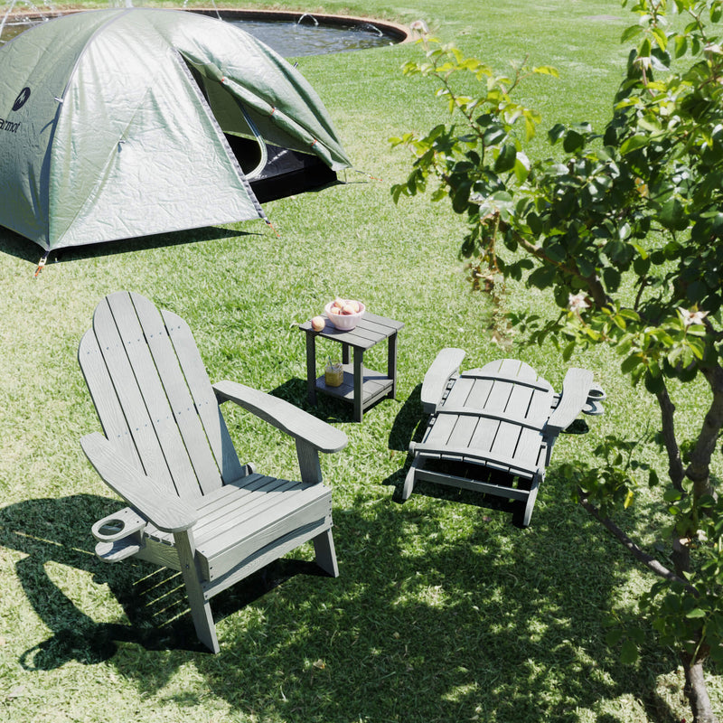 Miranda Foldable Adirondack Chairs with Cup Holders