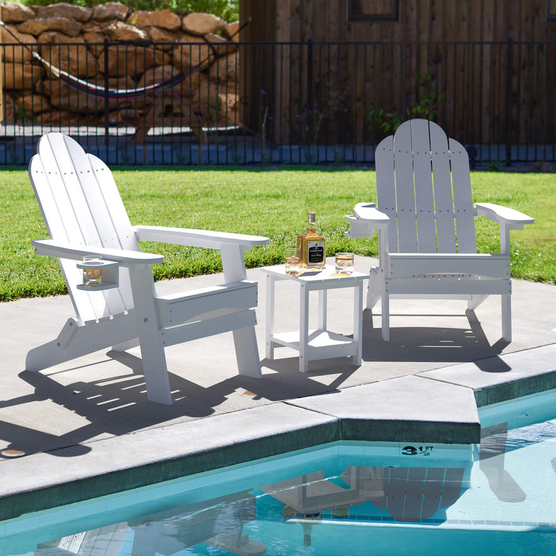 Miranda Foldable Adirondack Chairs with Cup Holders
