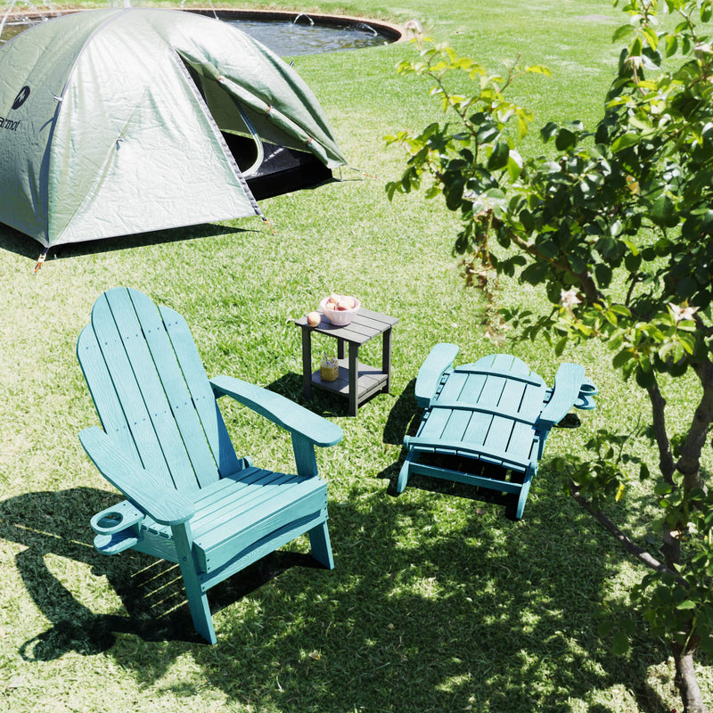 Miranda Foldable Adirondack Chairs with Cup Holders
