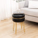 black leather tufts swivel vanity stool for dressing room