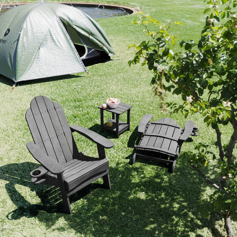 Miranda Foldable Adirondack Chairs with Cup Holders