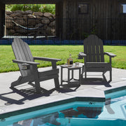 dark grey double layer patio side tables