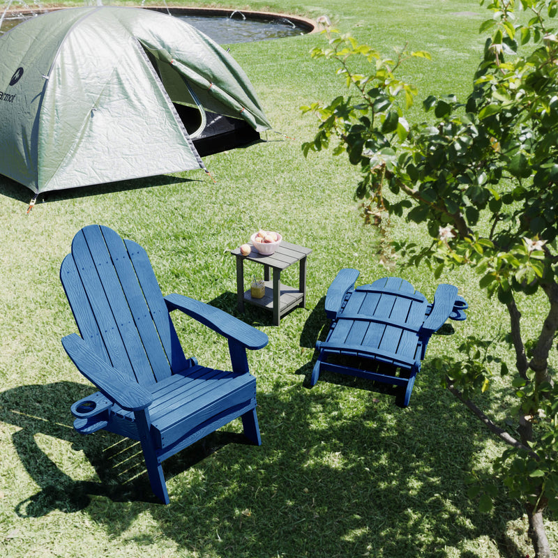 Miranda Foldable Adirondack Chairs with Cup Holders