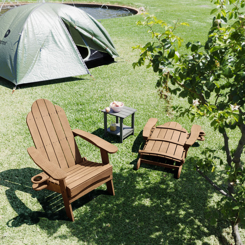 Miranda Foldable Adirondack Chairs with Cup Holders