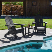 double layer black adirondack side tables for outdoor