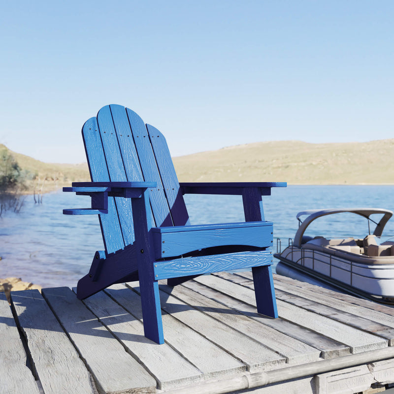 Miranda Foldable Adirondack Chairs with Cup Holders