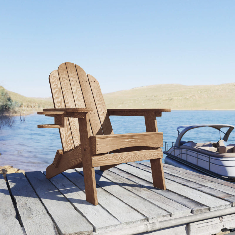 Miranda Foldable Adirondack Chairs with Cup Holders