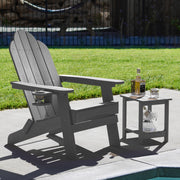 dark grey double layer patio side tables