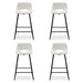 leather white bar stools set of 4 counter height