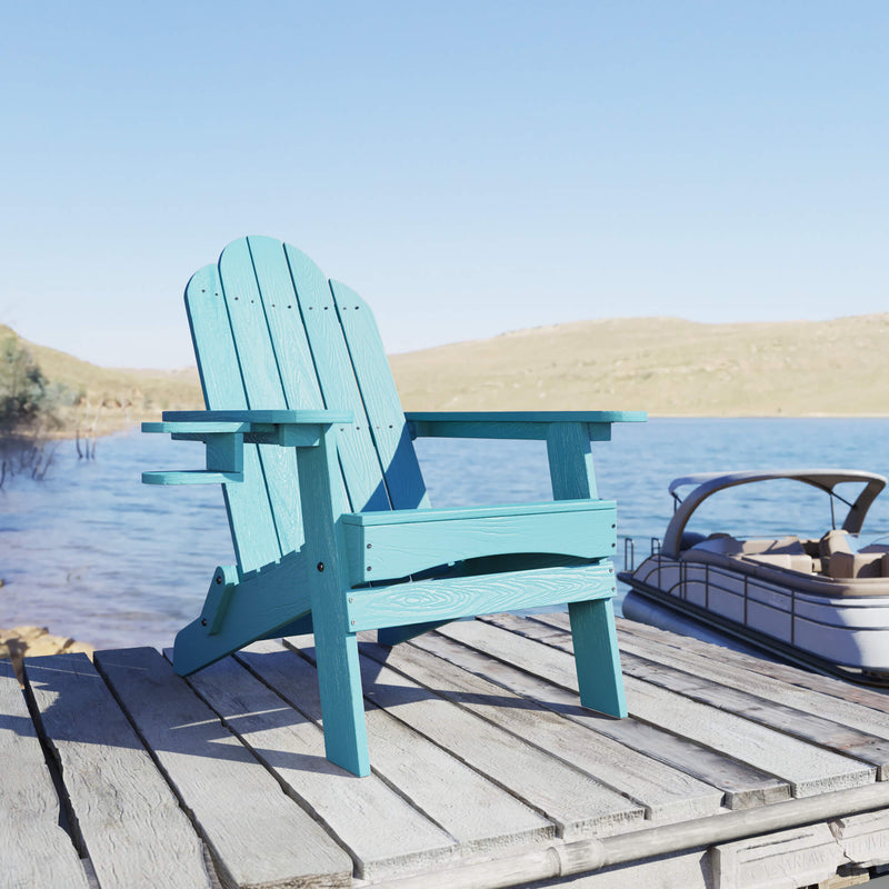 Miranda Foldable Adirondack Chairs with Cup Holders