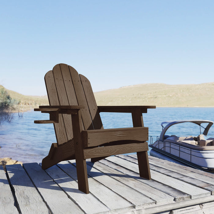 Miranda Foldable Adirondack Chair with Cup Holder