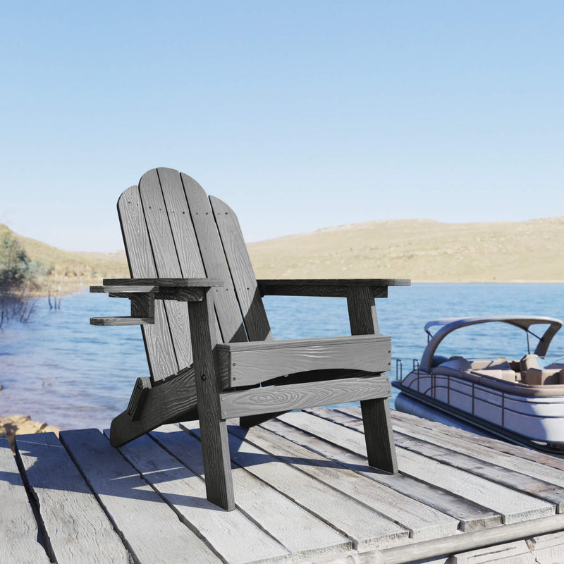 Miranda Foldable Adirondack Chairs with Cup Holders